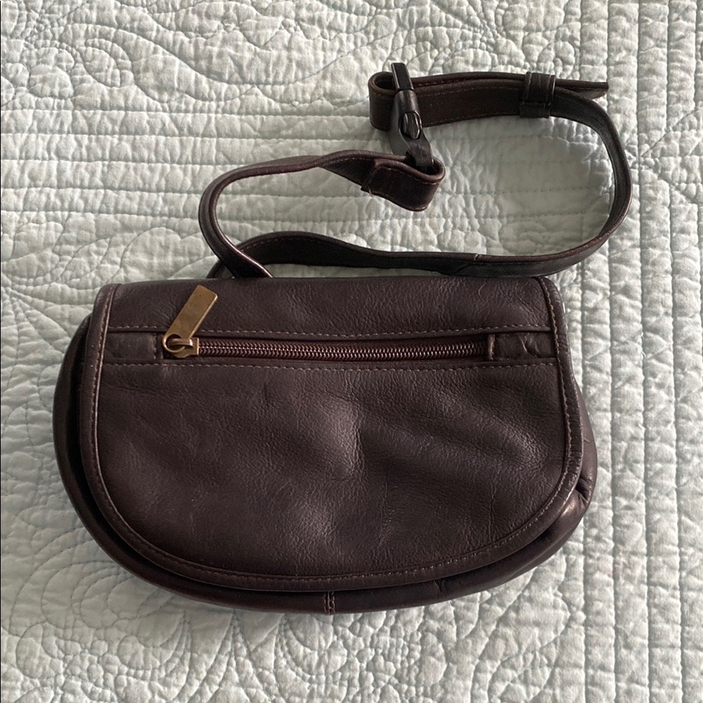 Brown Leather Crossbody Belt Bag